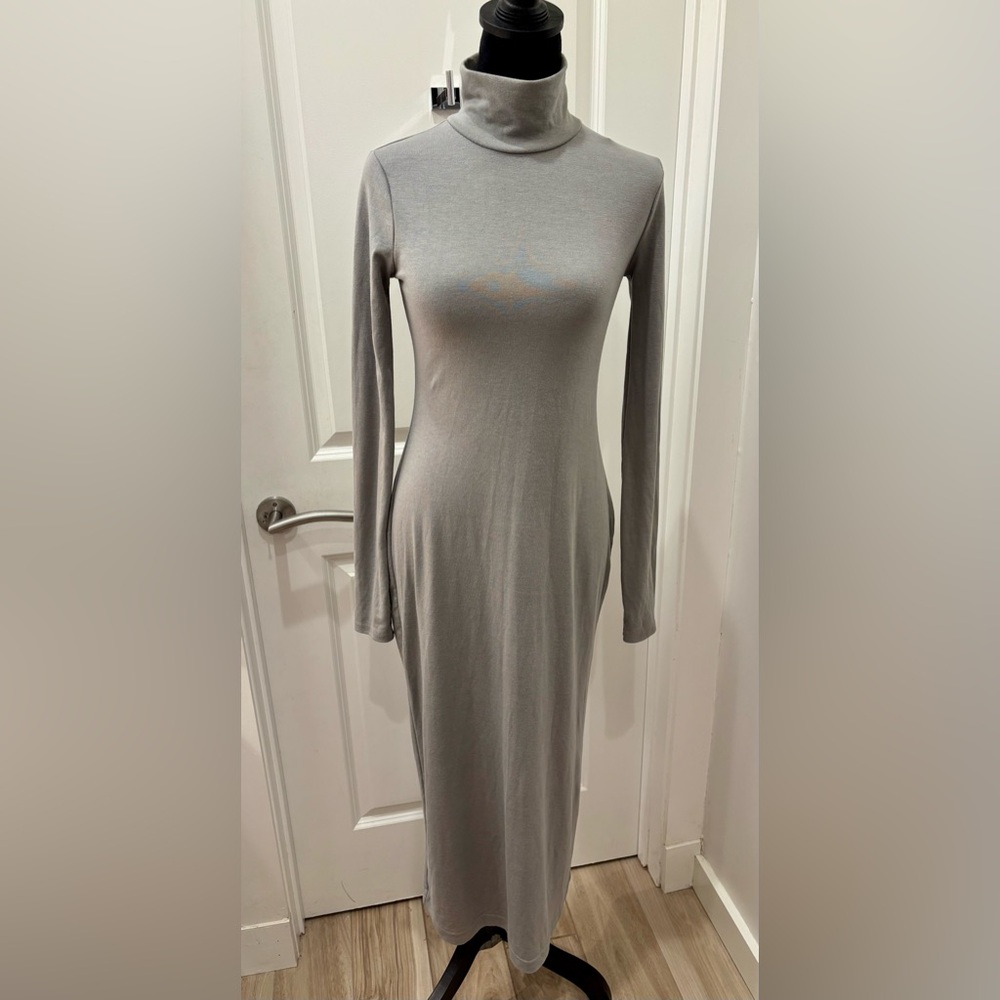 NWOT Free People Fre-est Gray Turtleneck Maxi Dress - XS